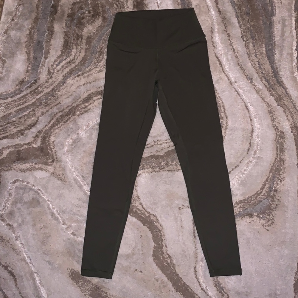 Olive green leggings, size M